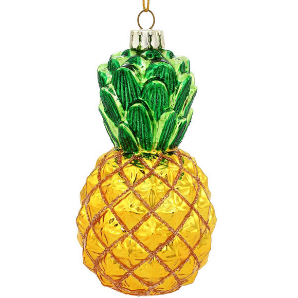 Pineapple Ornament Frosted Pineapple Glass 31158P 146